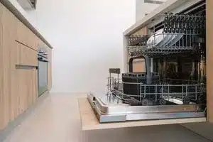 Calgary plumber installing new dishwasher