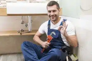 Hydro jet drain cleaning tool in use by Calgary plumber Image