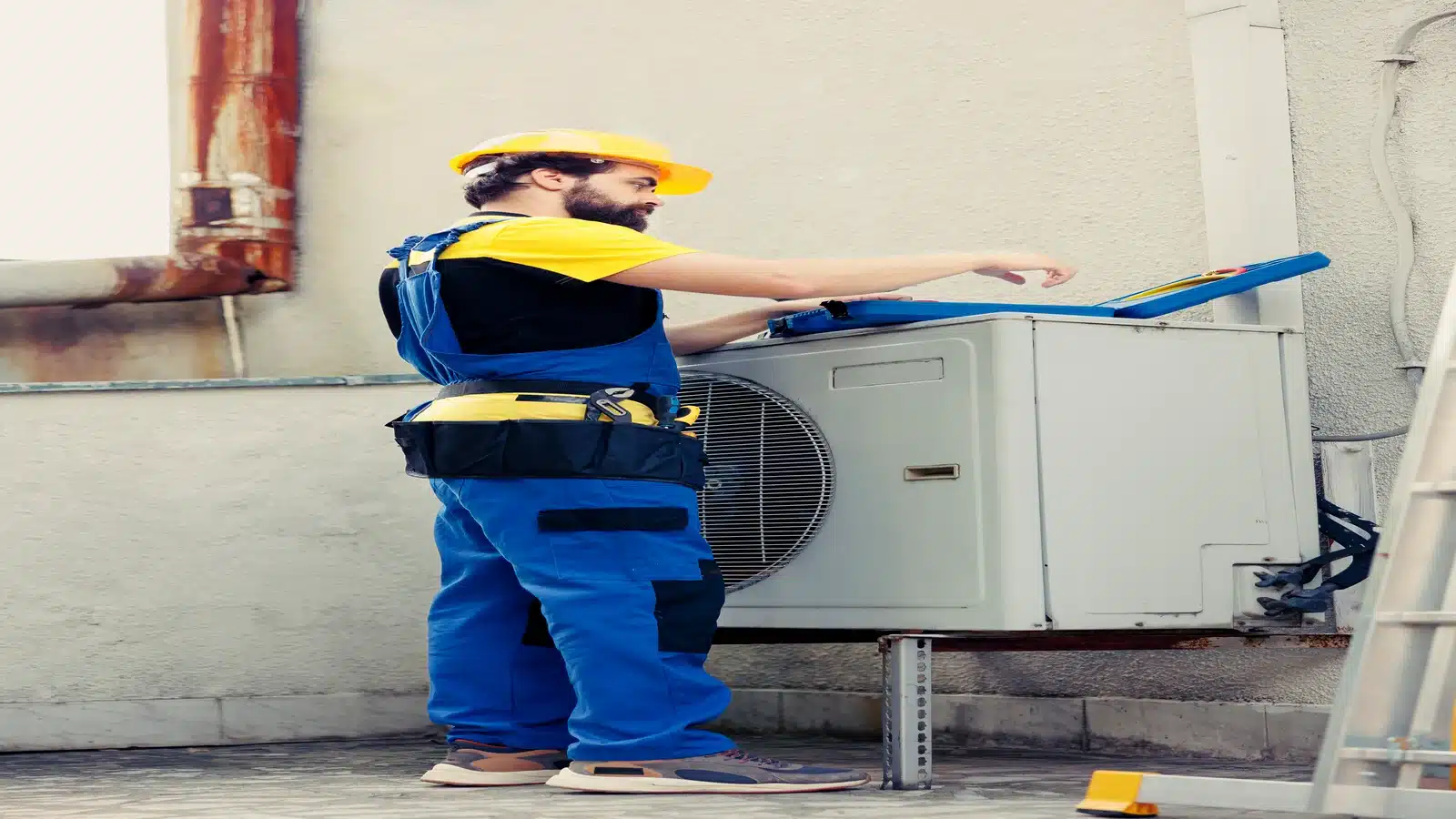 Calgary HVAC technician servicing furnace system