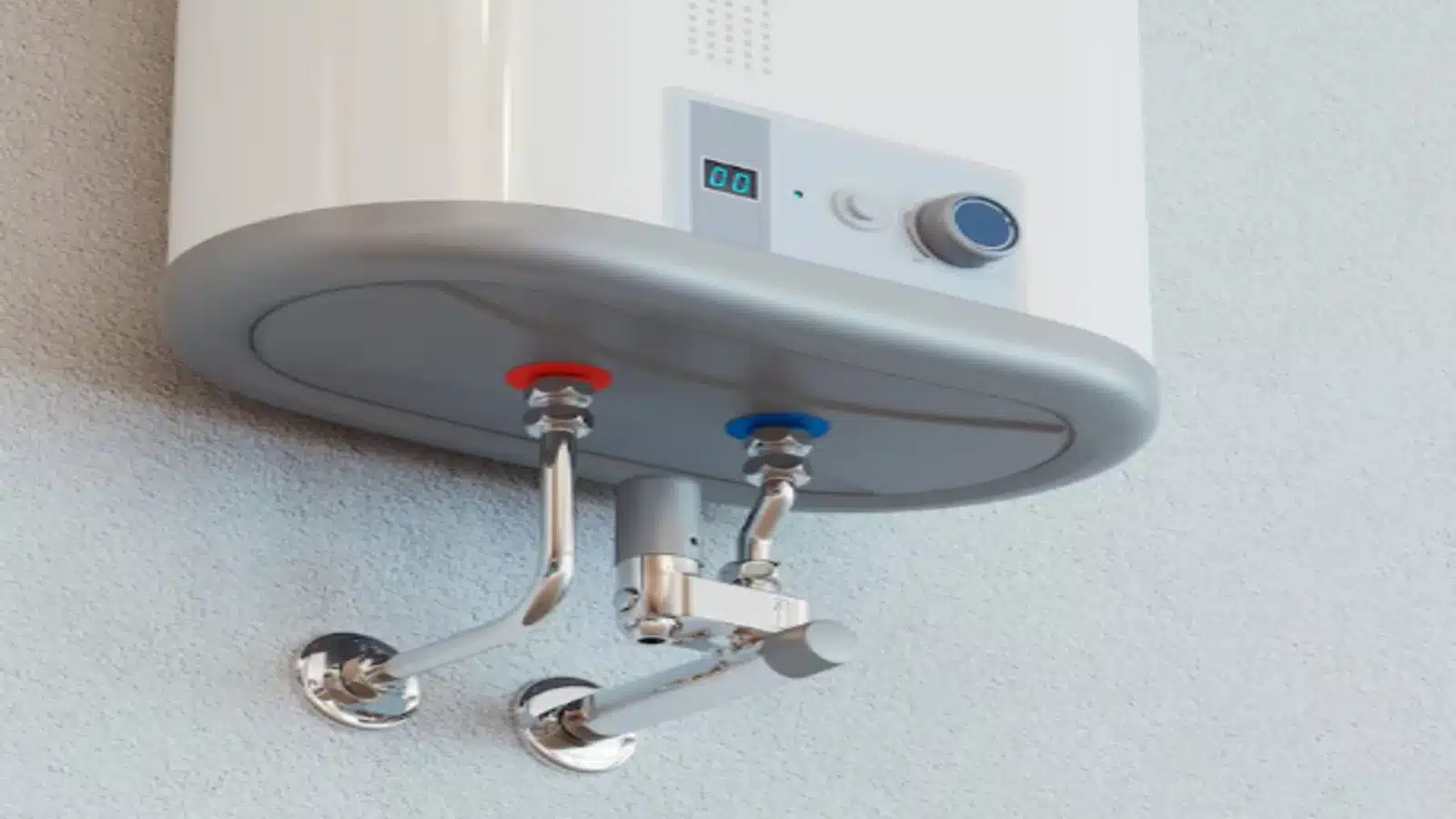 Modern tankless water heater installed in Calgary home