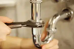 Trenchless water line replacement in Calgary property