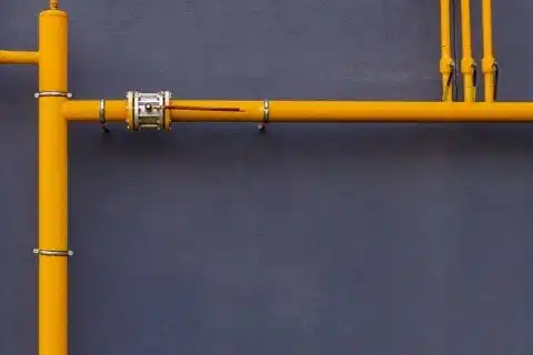 Gas line installation in Calgary home