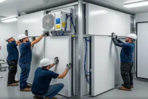Walk-in cooler installation in Calgary