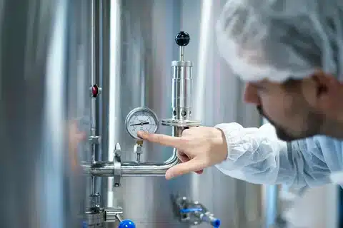 Calibrated gauge used in gas pressure testing in Calgary
