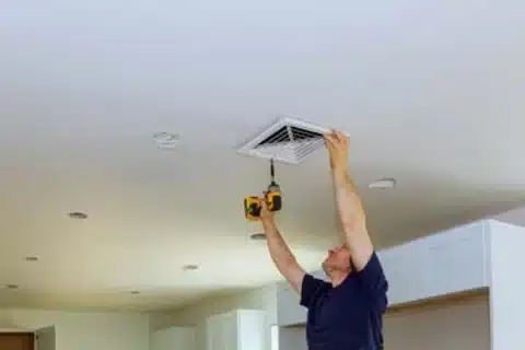 Remote-controlled mini-split AC in a Calgary office